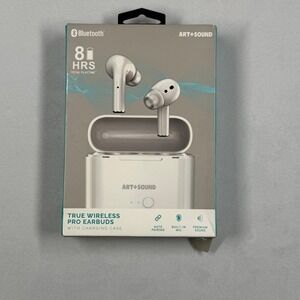 Art+Sound True Wireless Pro Earbuds‎ Bluetooth White with Charging Case